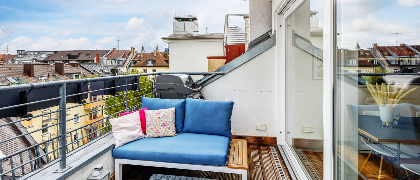 двухэтажная квартира-галерея München Maxvorstadt - Museumsviertel 02 терраса с крышей 13166