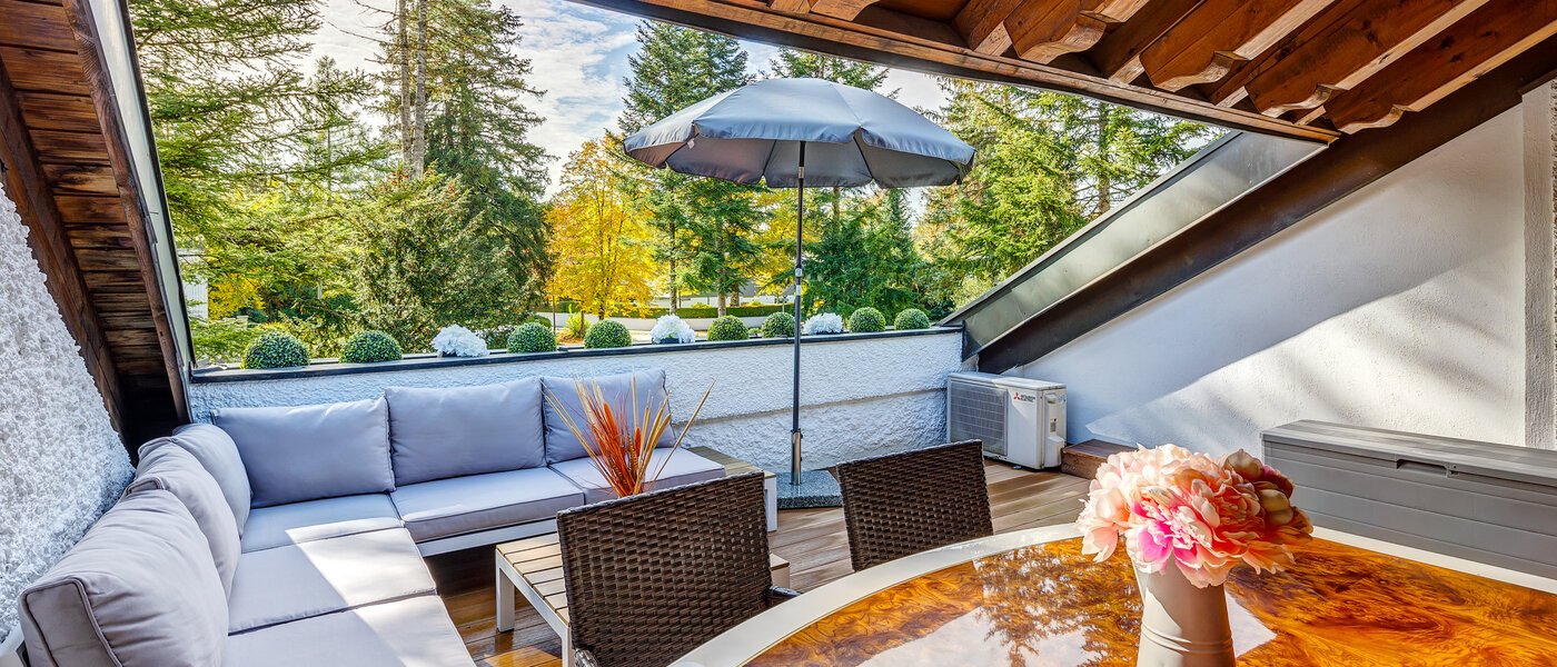 мансардная квартира Baldham 02 терраса с крышей 13188