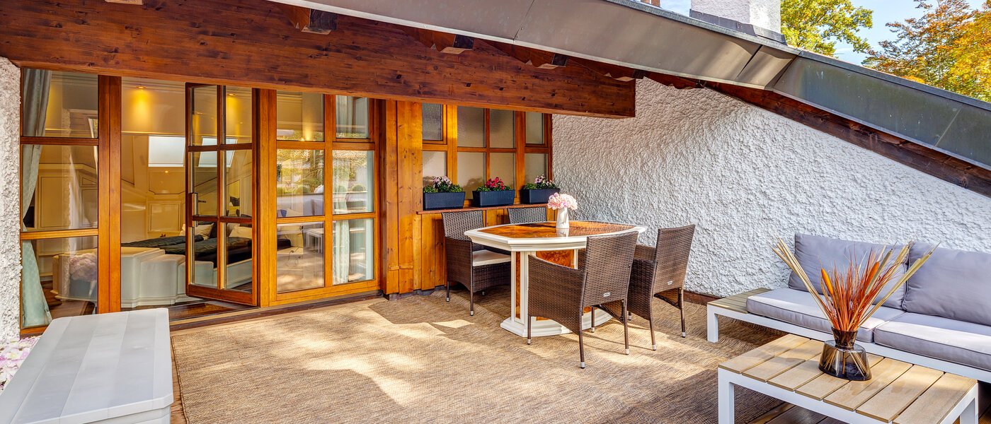 мансардная квартира Baldham 04 терраса с крышей 13188