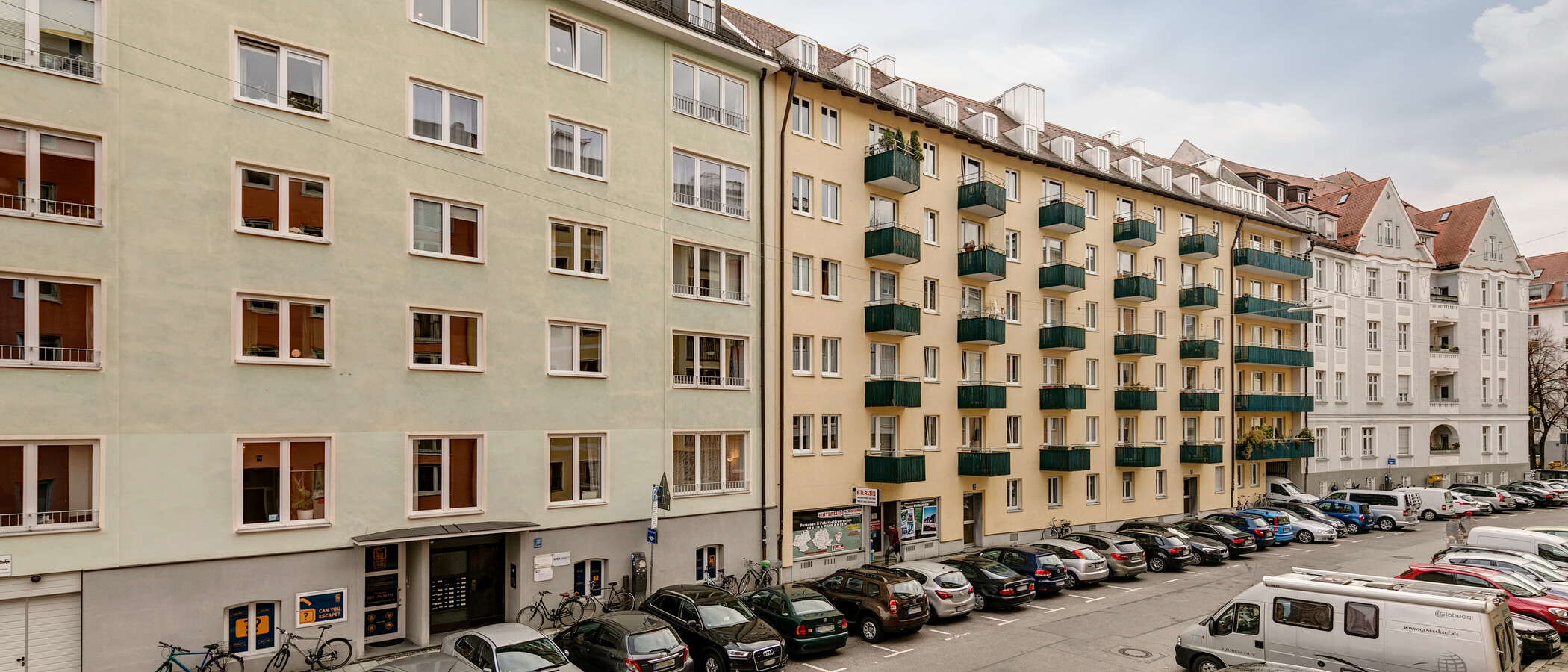 квартира München Schwabing-West (rund um den Hohenzollernplatz) 03 вид из окна 1322
