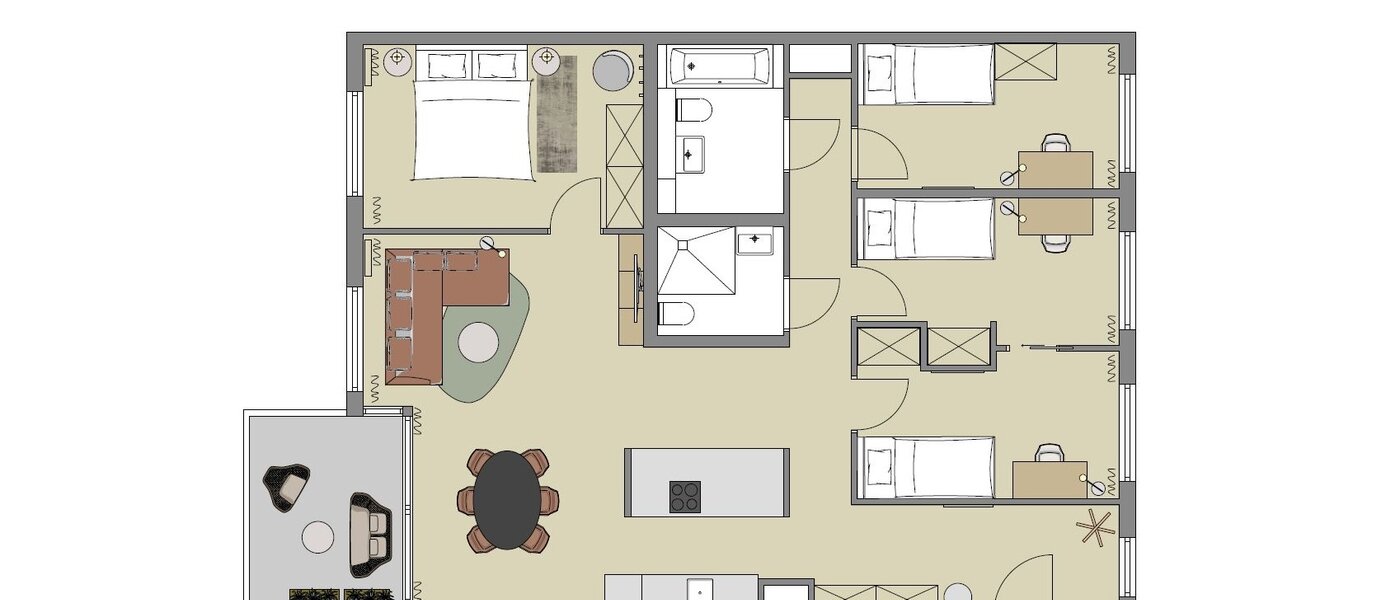 квартира München Schwabing-West 01 план этажа 13221