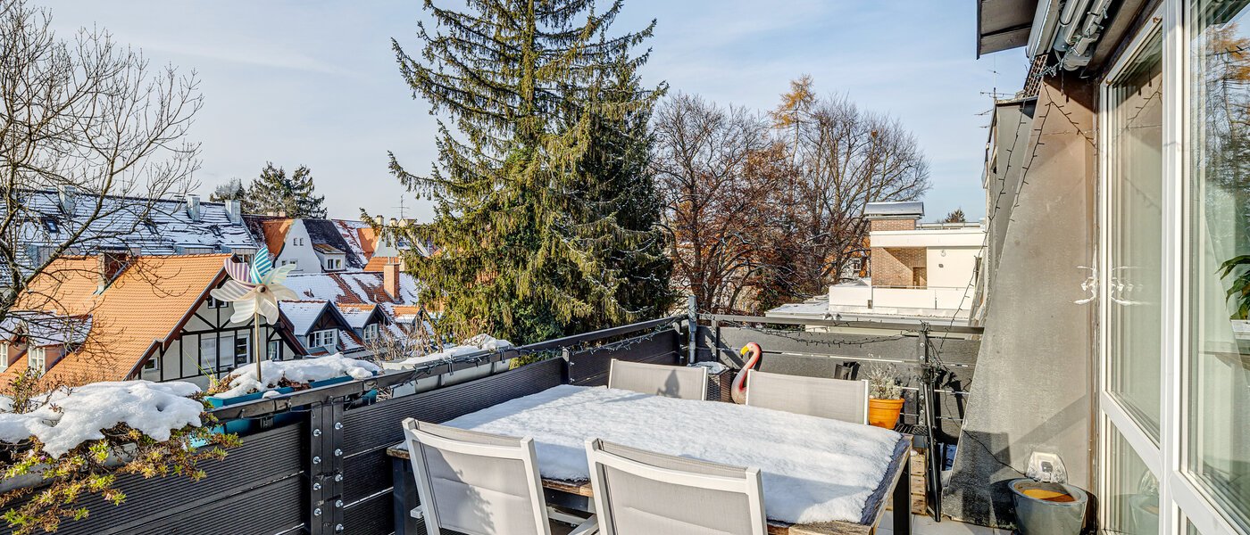 квартира München Nymphenburg 01 терраса с крышей 13273