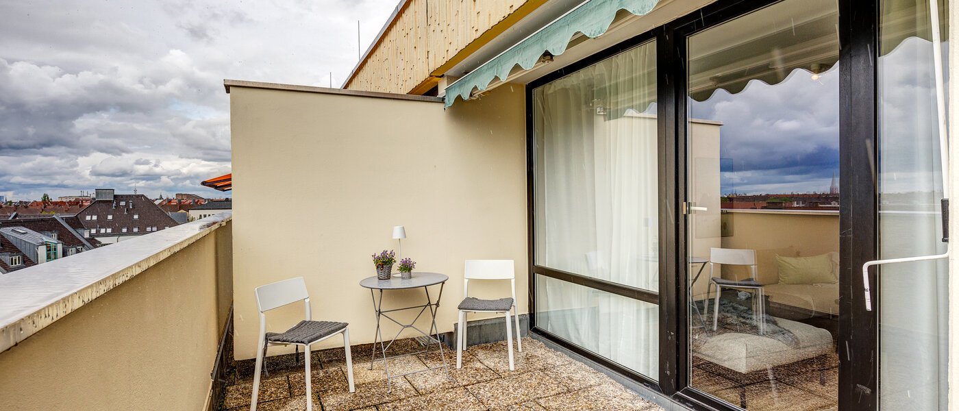 квартира München Au-Haidhausen 04 терраса с крышей 13287