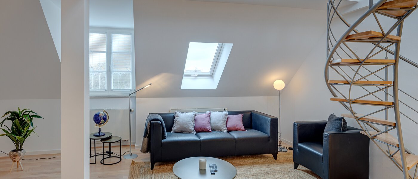 двухэтажная квартира-галерея München Maxvorstadt 03 жилое пространство 13317