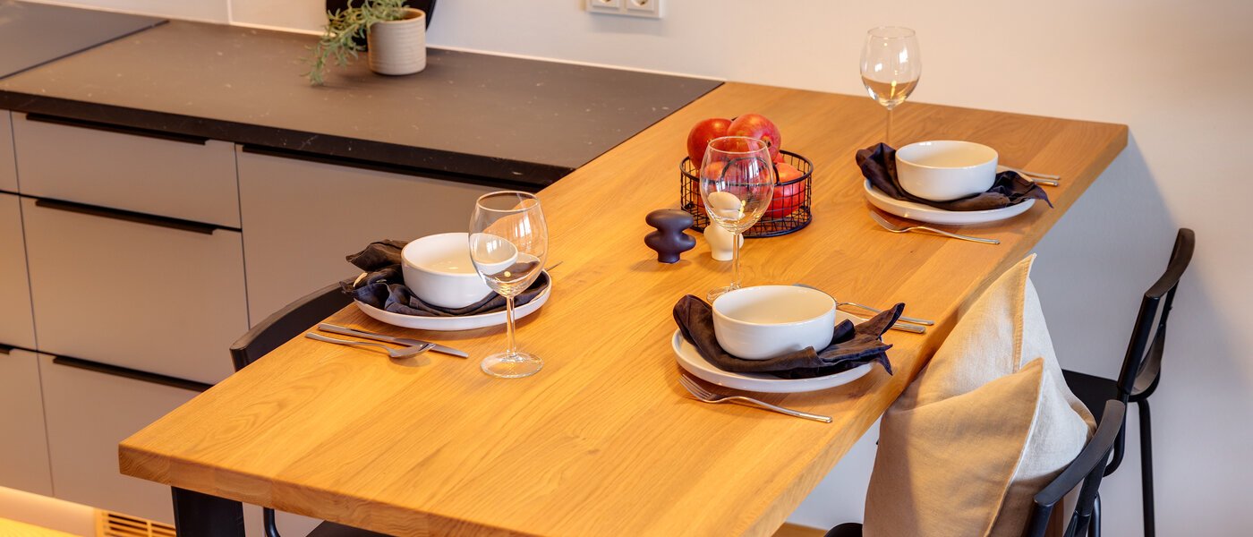 квартира München Olympiadorf 06 кухня 13379