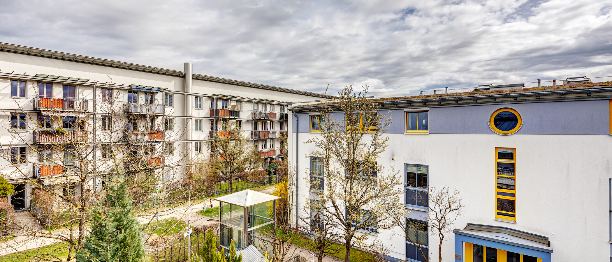 квартира München Messestadt Riem 01 вид из окна 13423