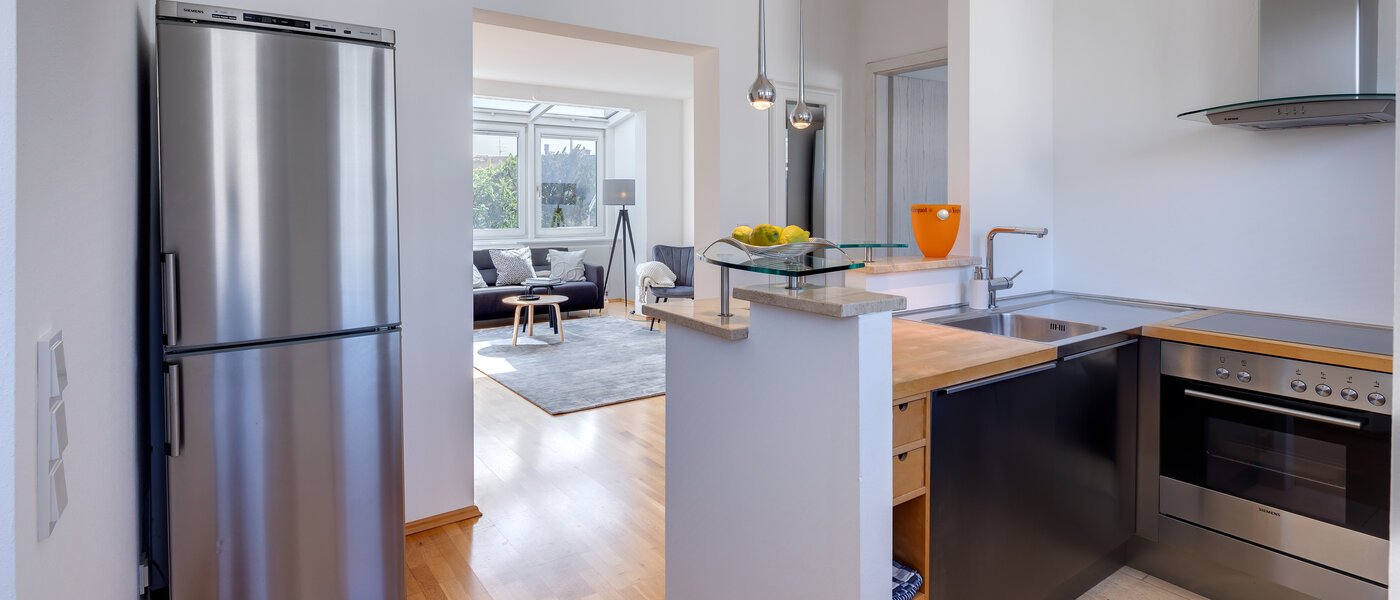 мансардная квартира München Maxvorstadt - Westen 02 кухня 13461