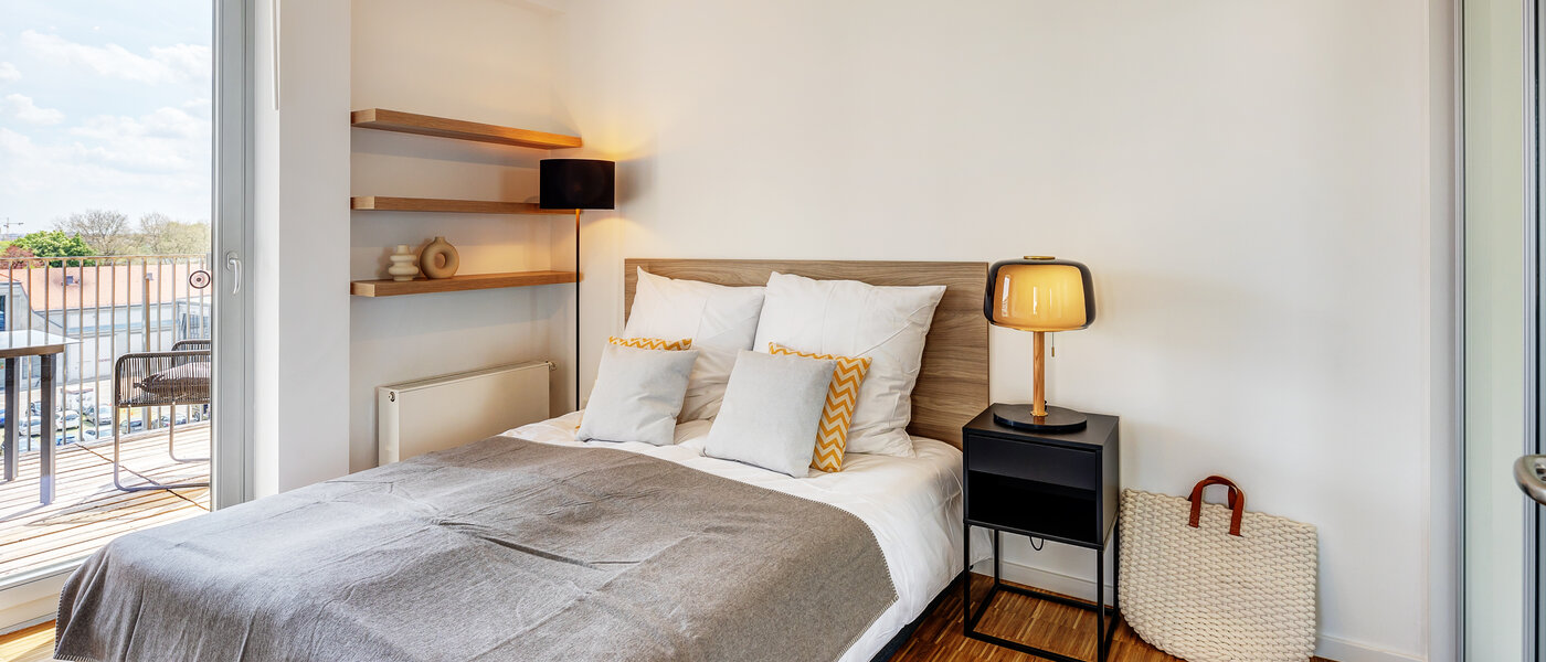 квартира München Schwanthalerhöhe 01 спальная комната 13468