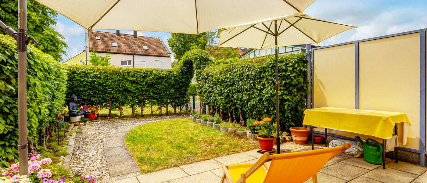 двухэтажная квартира München Waldperlach 01 вид из окна 13502