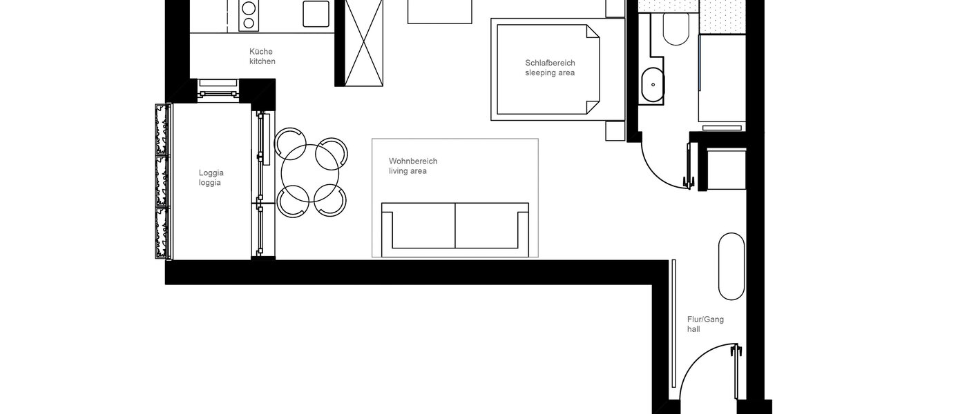 квартира München Schwabing-West 01 план этажа 13523
