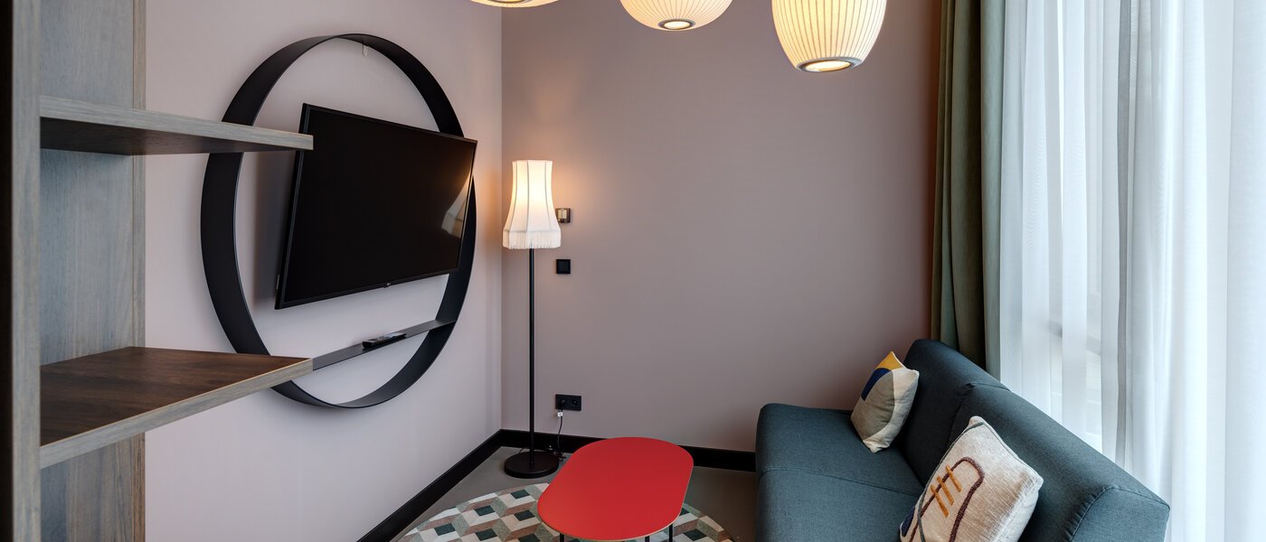 двухэтажная квартира München Neuperlach 02 гостиная 13534