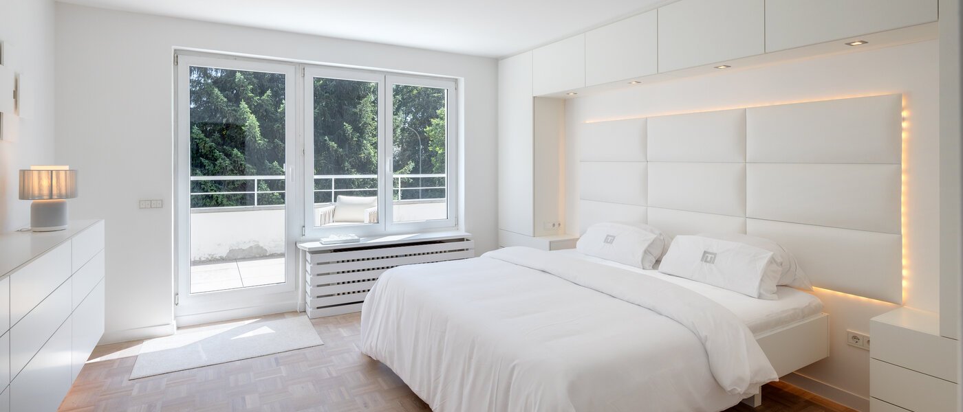 квартира-пентхаус Unterhaching 01 спальная комната 13549