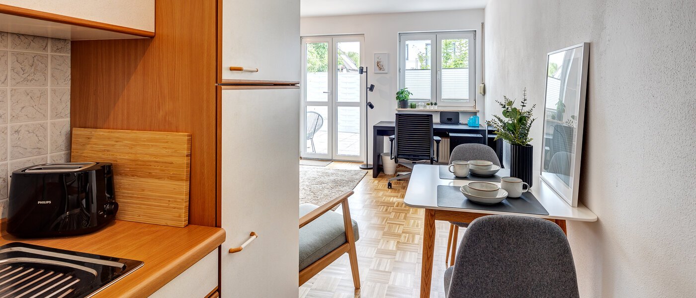 квартира München Obermenzing 03 кухня 13578