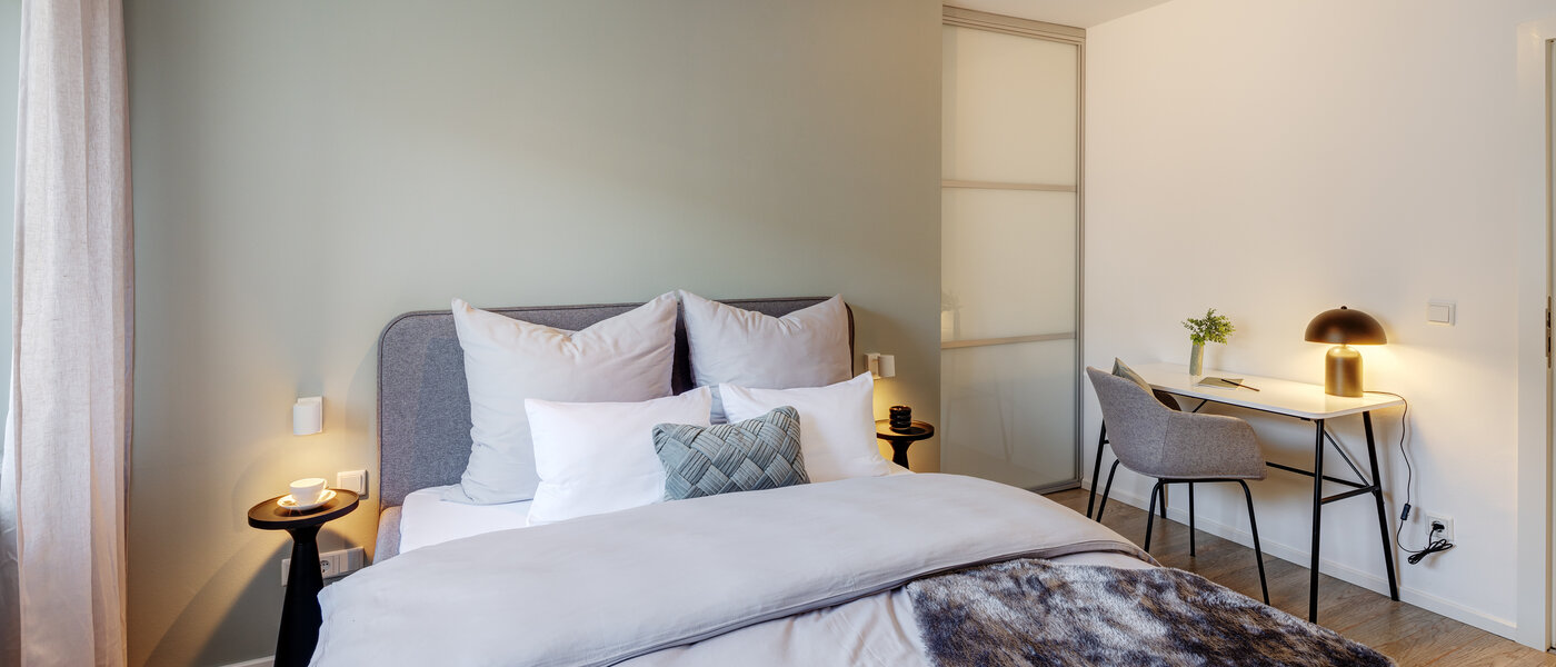 квартира München Bogenhausen 03 спальная комната 13604