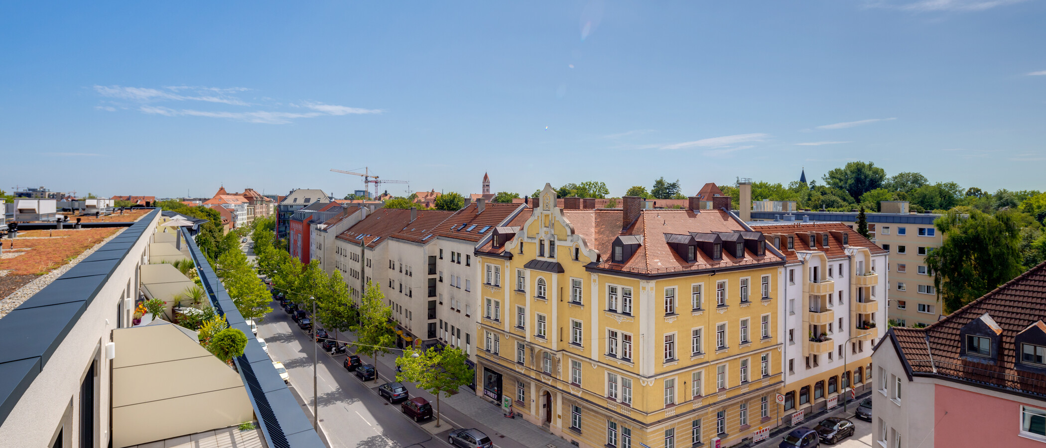мансардная квартира München Pasing 01 вид из окна 13619