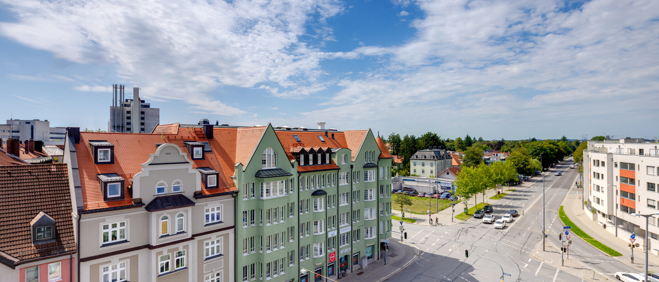 мансардная квартира München Pasing 02 вид из окна 13619