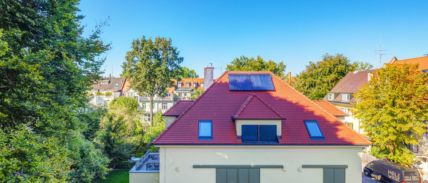 мансардная квартира München Nymphenburg 05 вид из окна 13654