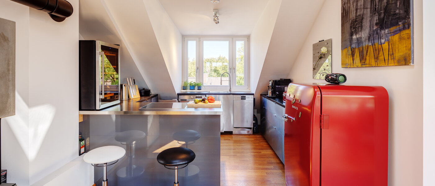 мансардная квартира München Ramersdorf 01 кухня 13657