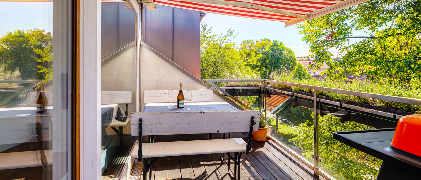 мансардная квартира München Ramersdorf 01 терраса с крышей 13657