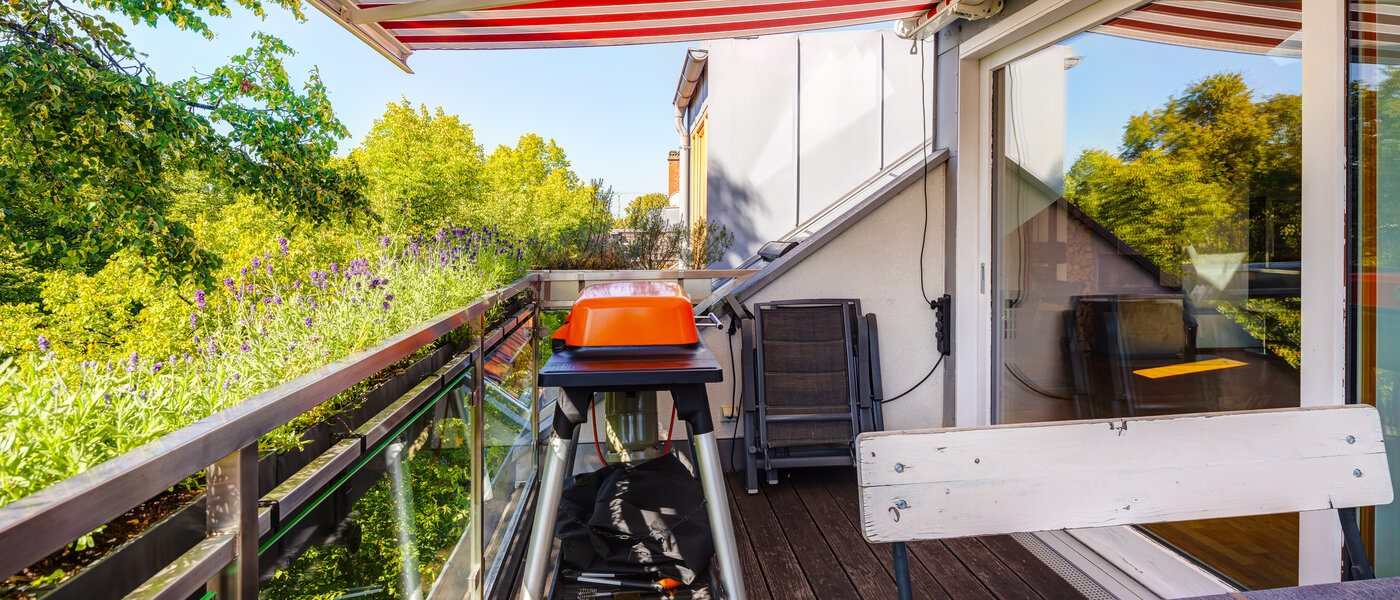 мансардная квартира München Ramersdorf 02 терраса с крышей 13657