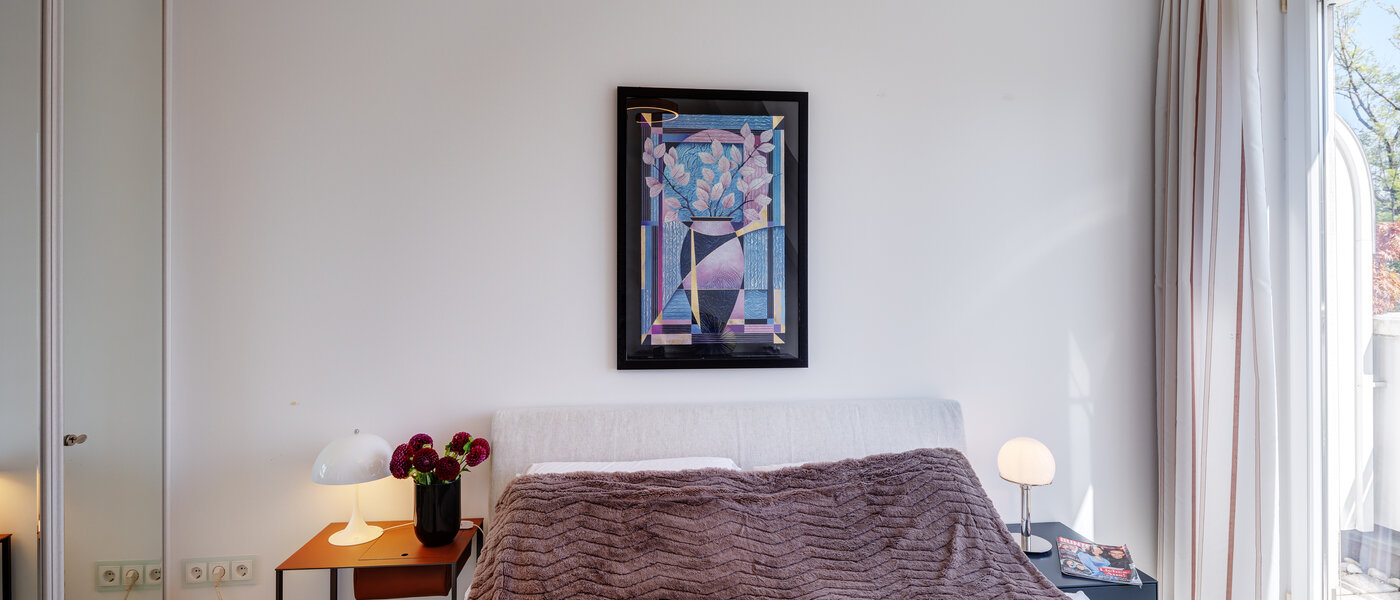 мансардная квартира München Solln 02 спальная комната 13669