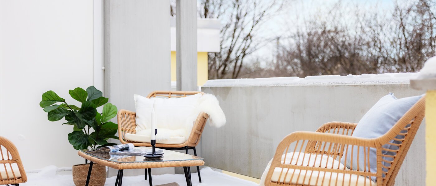 мансардная квартира München Pasing 02 терраса с крышей 13685