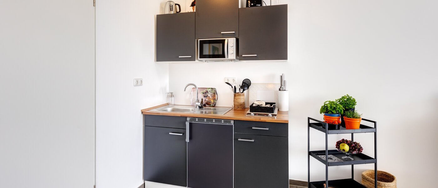 квартира München Olympiadorf 01 кухня 13686