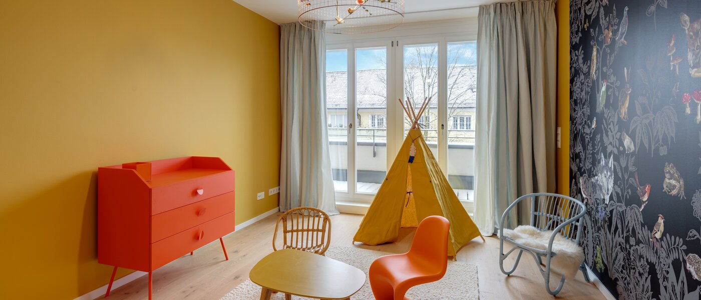 двухэтажная квартира München Altbogenhausen 01 детская комната 13706