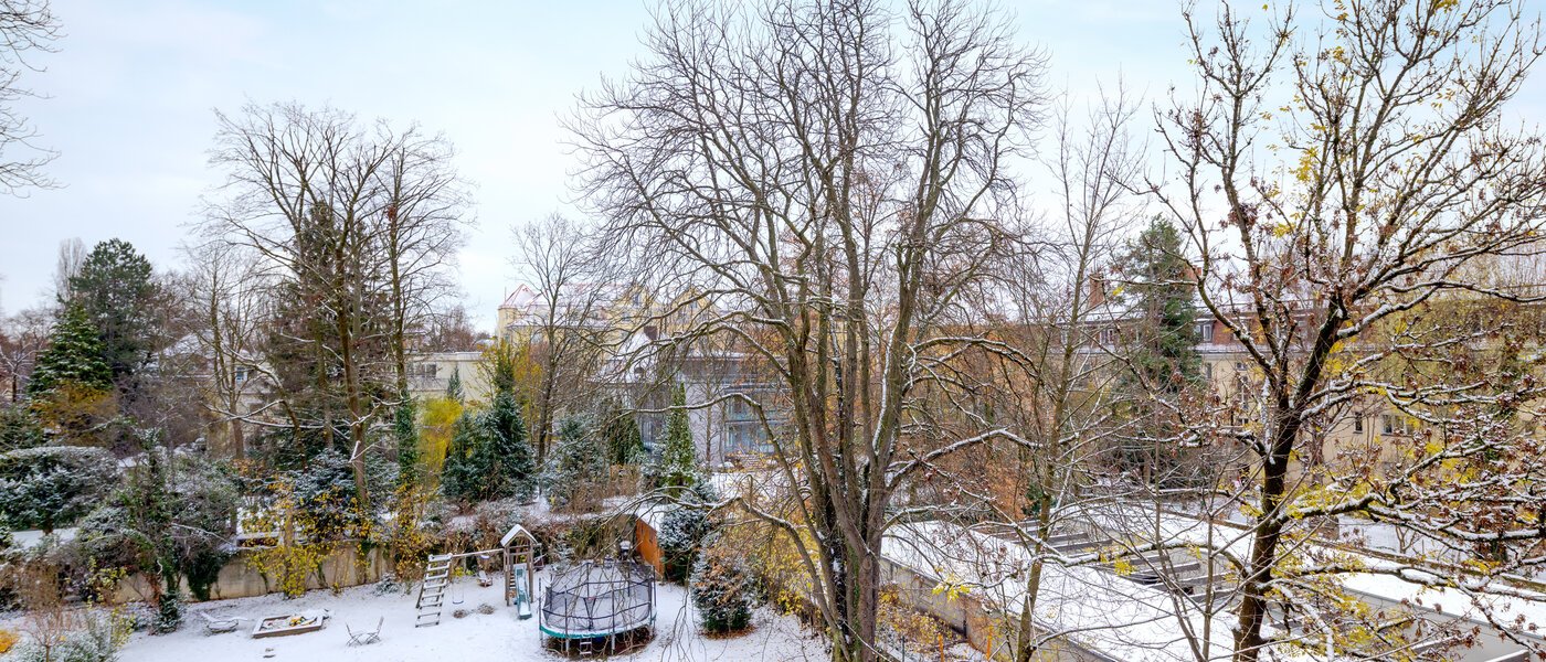 двухэтажная квартира München Altbogenhausen 02 вид из окна 13706