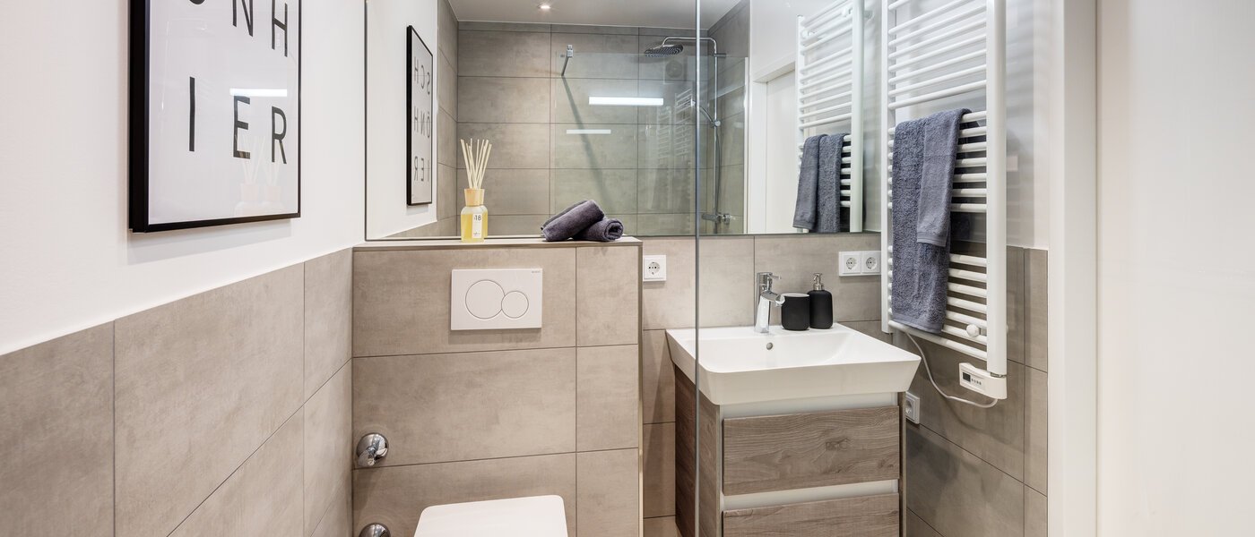 квартира München Arabellapark 01 ванная комната 13725