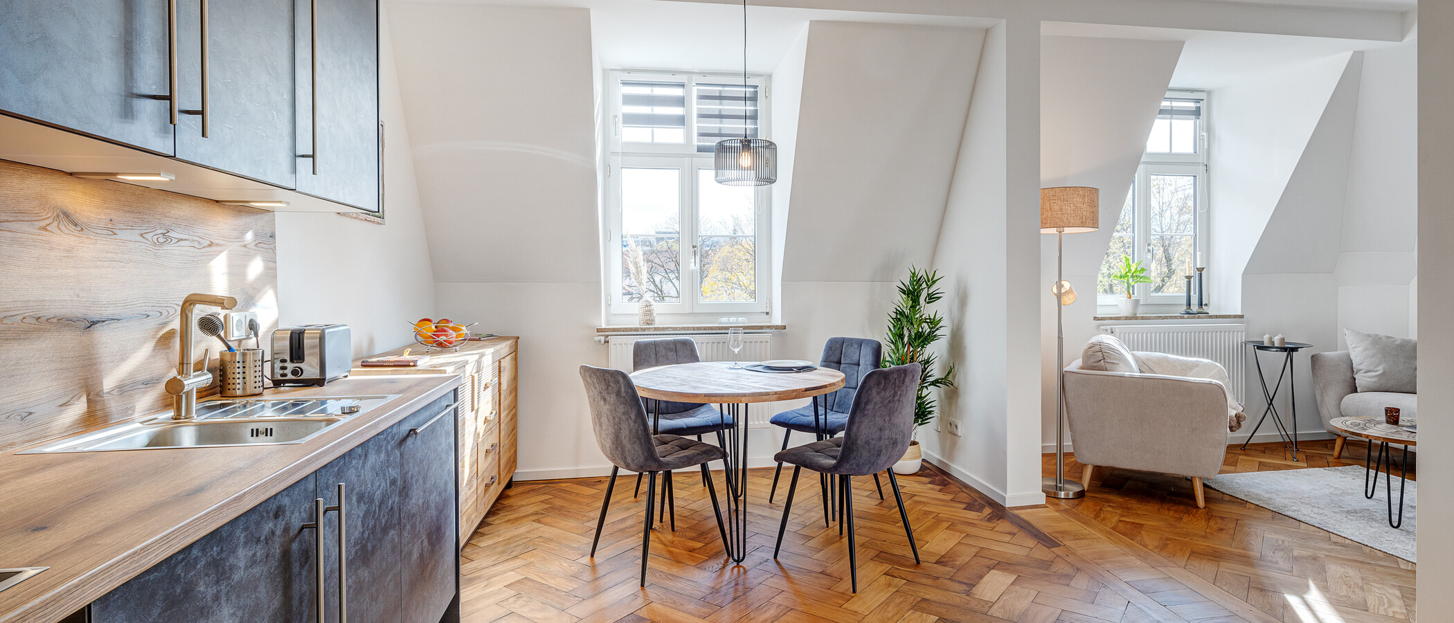 квартира München Obersendling 03 кухня 13740