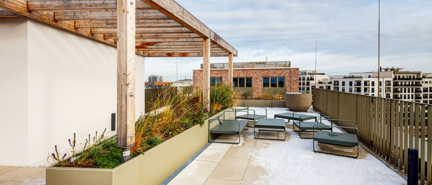 квартира München Au-Haidhausen 01 общая терраса для жильцов дома 13751