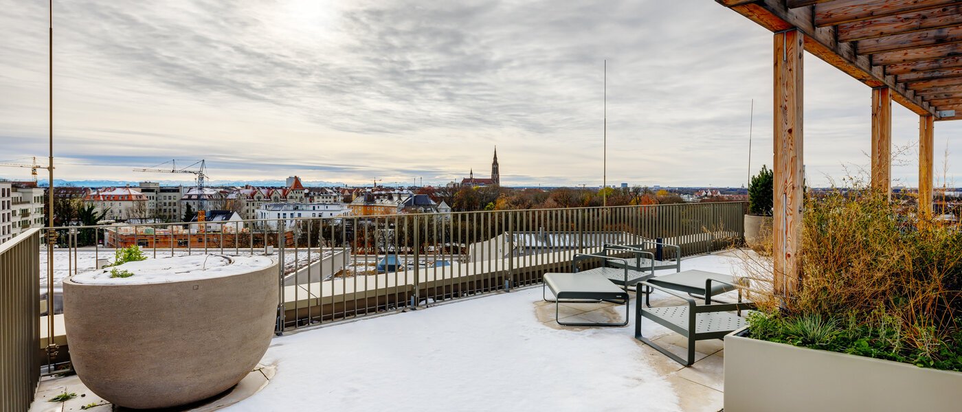 квартира München Au-Haidhausen 02 общая терраса для жильцов дома 13751