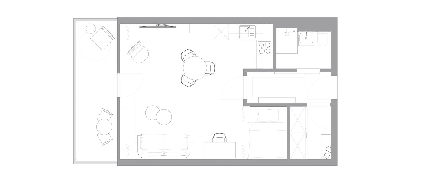квартира München Neuhausen 01 план этажа 13806