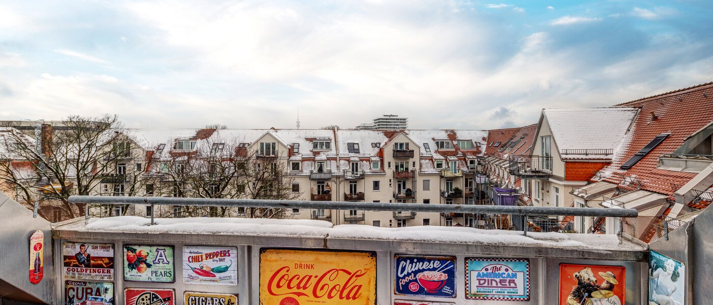 квартира München Schwabing-Nord (zw. Leopoldstraße & Englischen Garten) 02 терраса с крышей 13809