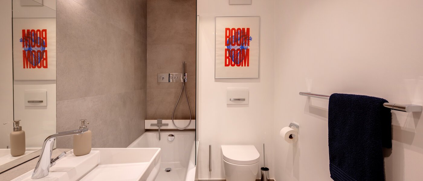 квартира München Dreimühlenviertel 02 ванная комната 13821