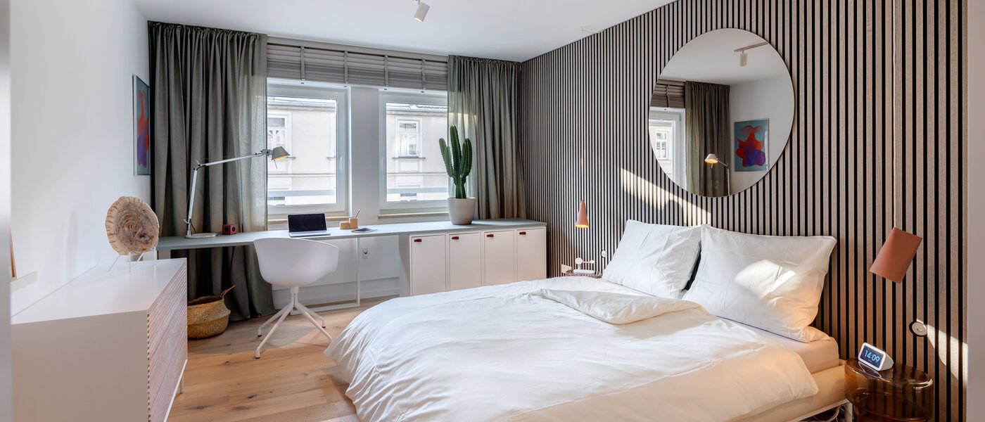 квартира München Dreimühlenviertel 01 спальная комната 13821