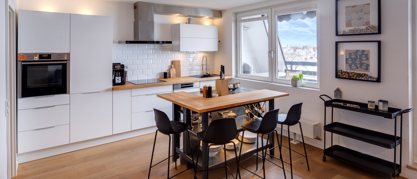 мансардная квартира München Obergiesing 01 кухня 13824