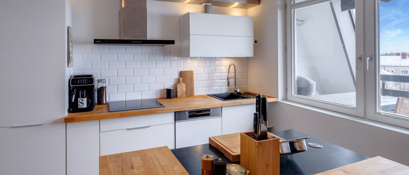 мансардная квартира München Obergiesing 02 кухня 13824