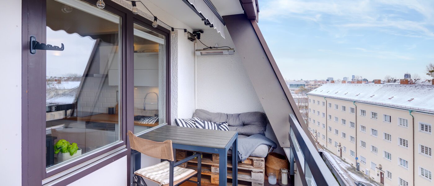 мансардная квартира München Obergiesing 01 терраса с крышей 13824