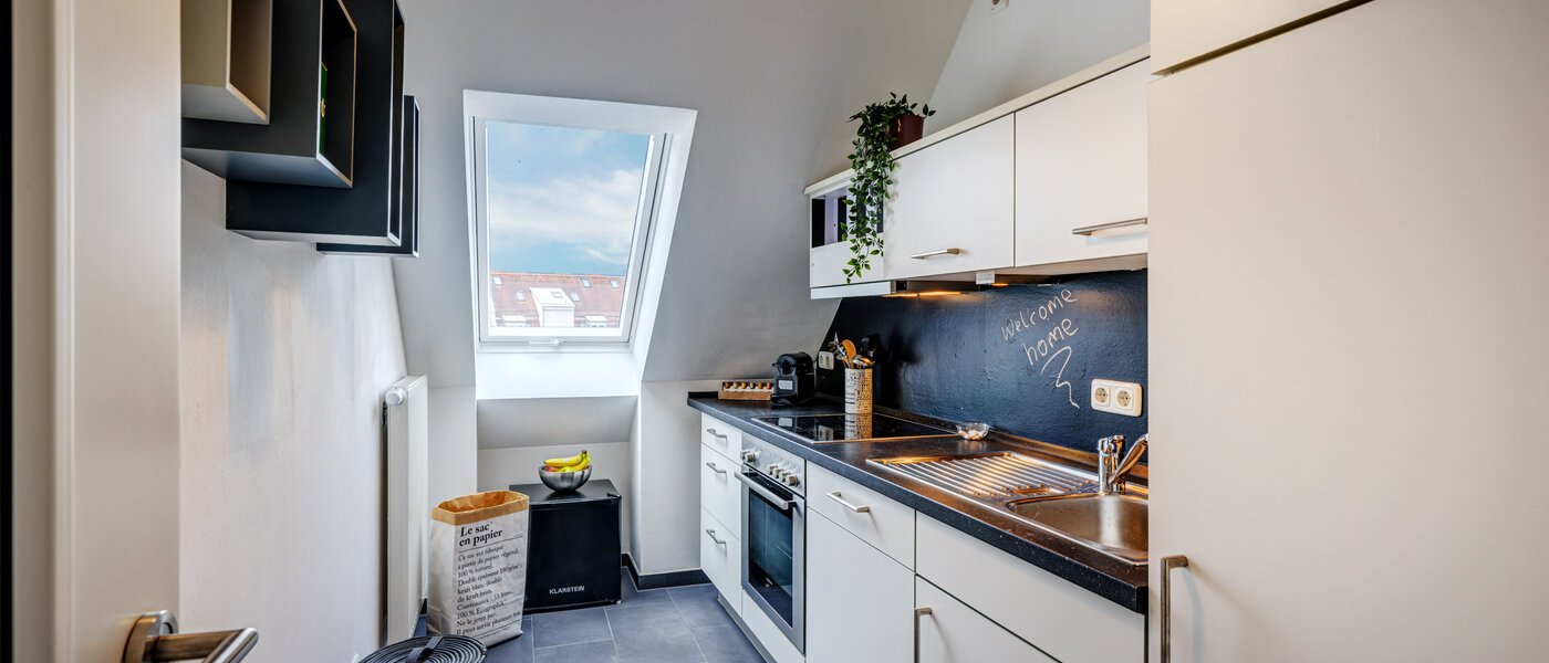 мансардная квартира München Schwabing (rechts der Leopoldstraße) 01 кухня 13837