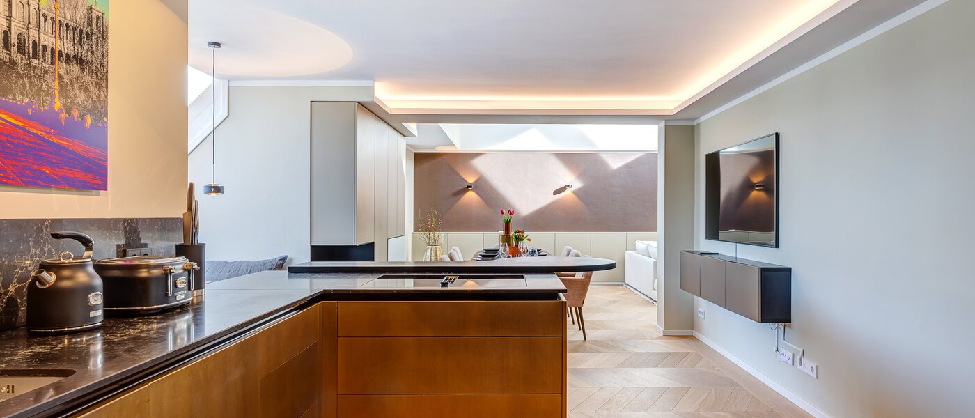 двухэтажная квартира-галерея München Altstadt 03 кухня 13841