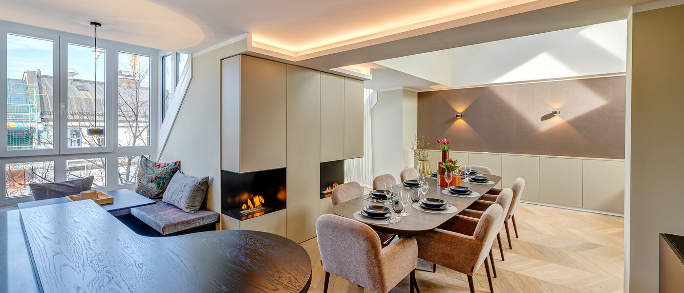 двухэтажная квартира-галерея München Altstadt 06 кухня 13841