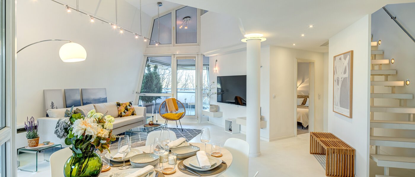 двухэтажная квартира-галерея München Bogenhausen 02 жилое пространство 13849