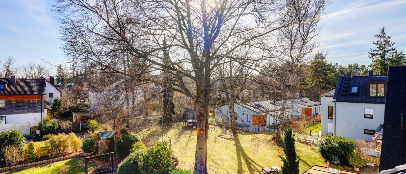 мансардная квартира München Waldtrudering 02 вид из окна 13853