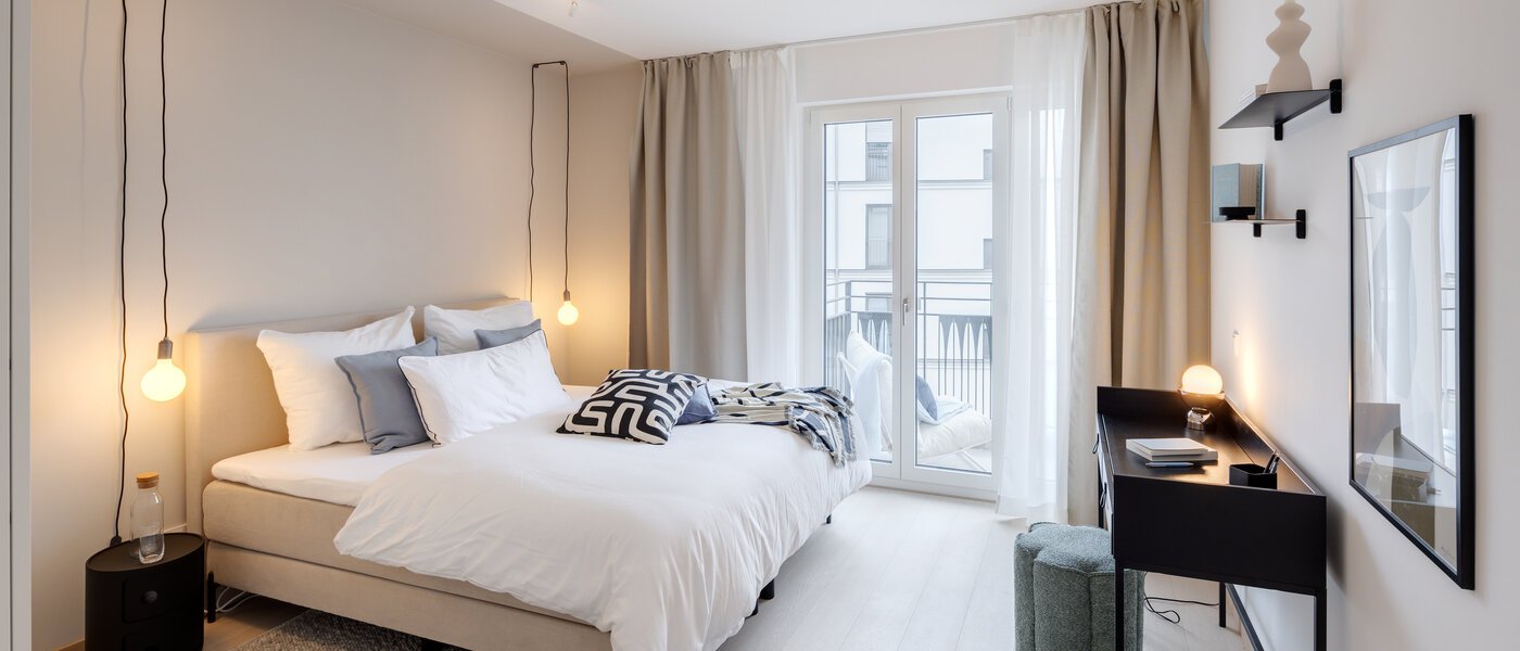 квартира München Haidhausen 01 спальная комната 13880