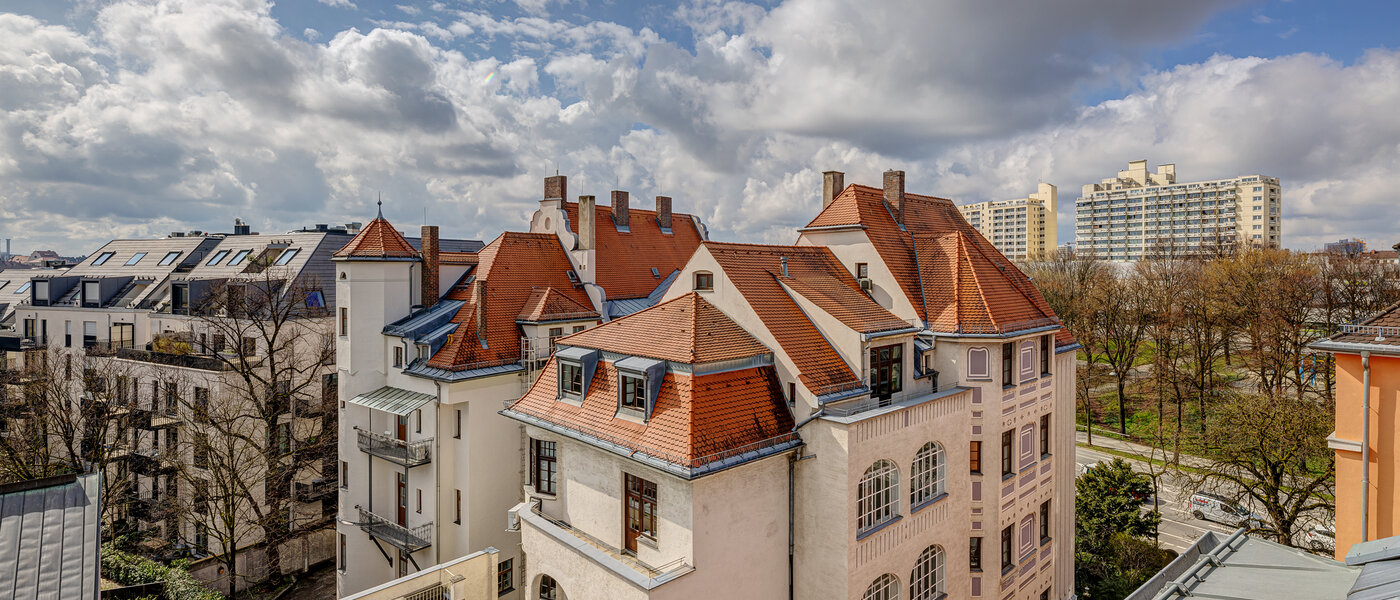 мансардная квартира München Ludwigsvorstadt 02 вид из окна 13896