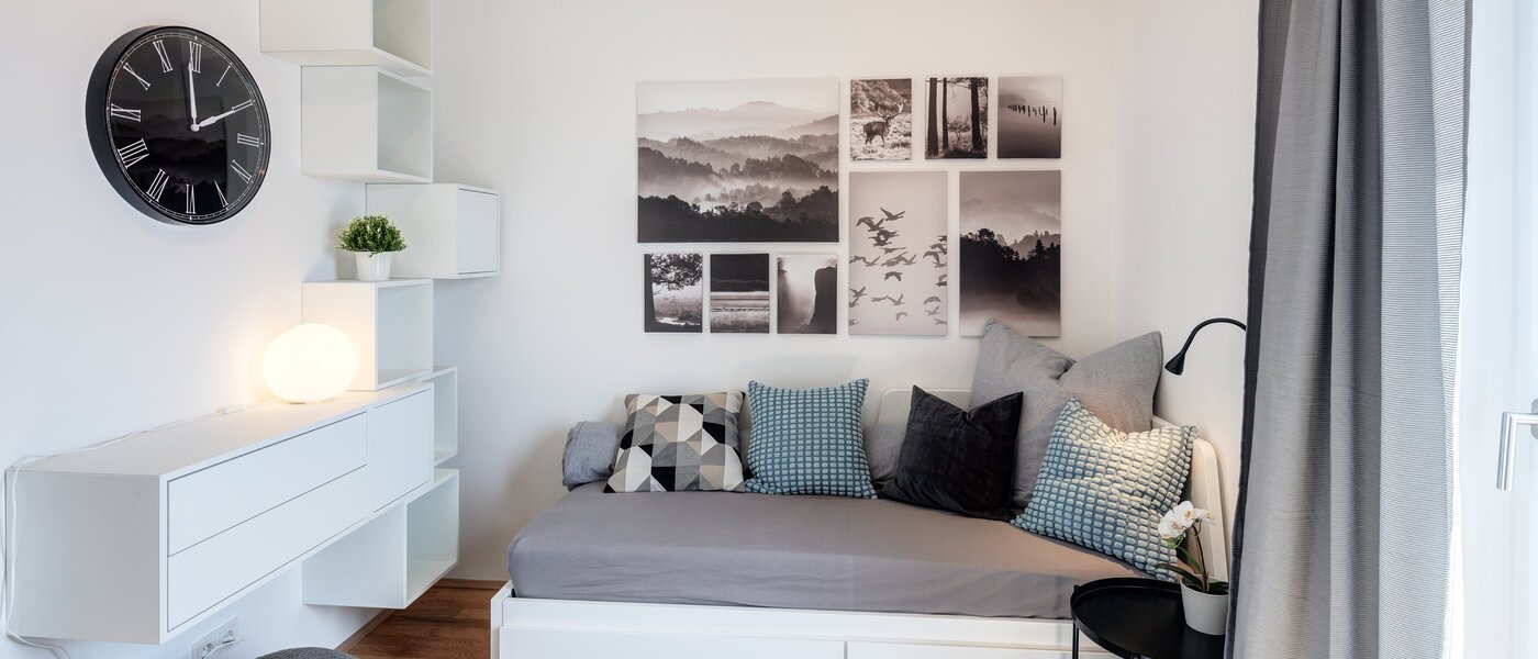 мансардная квартира München Neuhausen 03 2-я спальная комната 13934