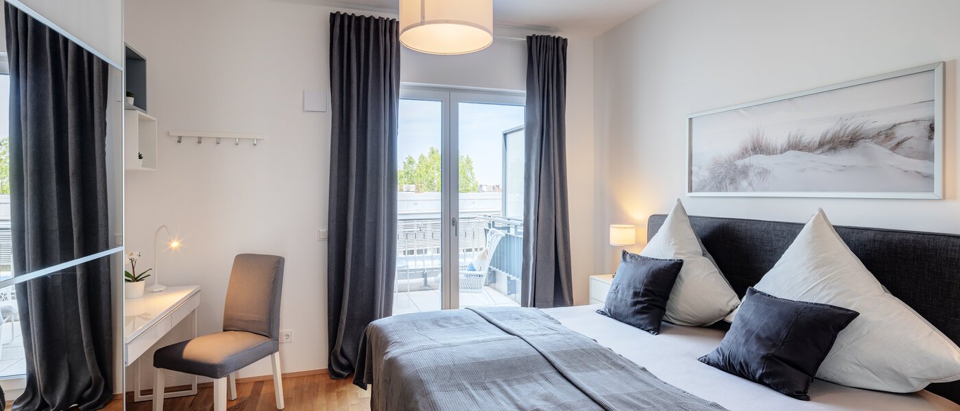 мансардная квартира München Neuhausen 02 1-я спальная комната 13934