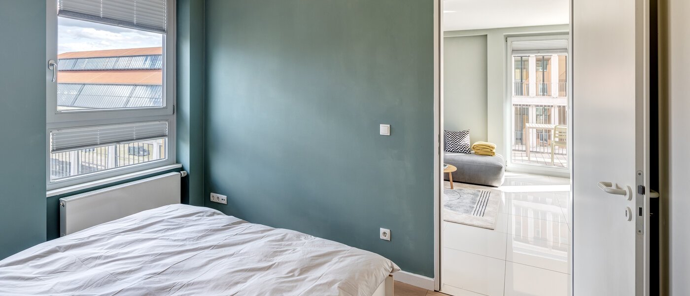 квартира München Schwanthalerhöhe 02 спальная комната 13943